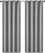 Happyment Rideaux set Vida 2 pièces - gris 140x245cm - Occultant - avec Bande à plis - Velours Isolant