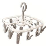 IPEA Droogrek met 16 kunststof klemmen voor kleding, 26 x 26 cm