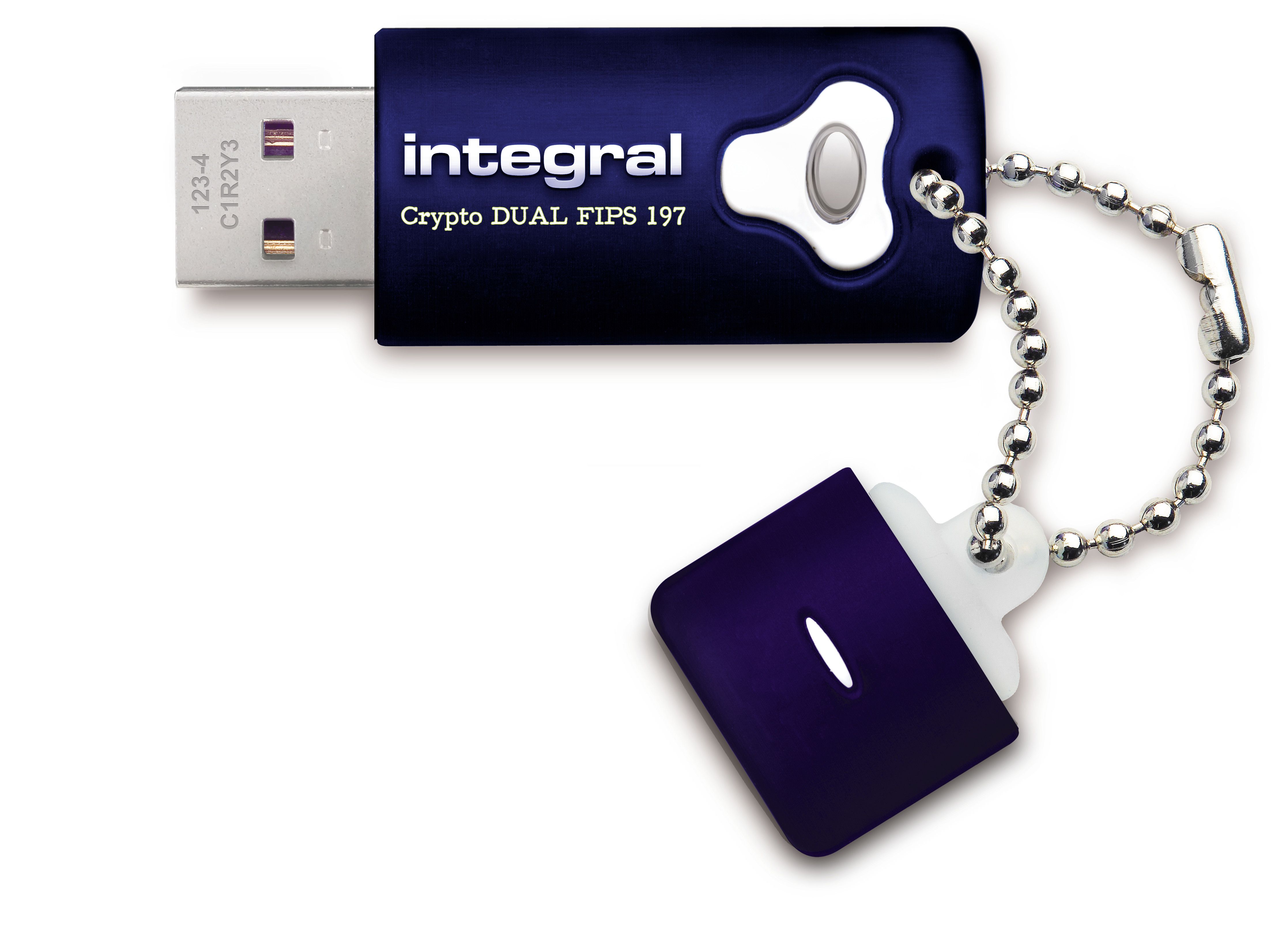 Integral 16GB Crypto Dual FIPS 197 Encrypted USB 3.0 Flash Drive - Blue
