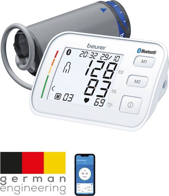 Beurer BM 57 - Bloeddrukmeter bovenarm met Bluetooth - XL display - 2 gebruikers - 5 jaar garantie