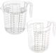 Merkloos / Sans marque Van Der Meulen Sneek B.V. Maatbeker - 2x - 1 liter - transparant - kunststof - 13 x 15 cm
