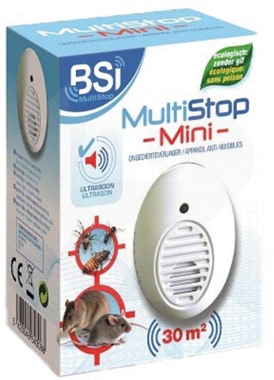 Bsi MultiStop Mini ongedierteverjager - Ultrasoon - BSI (30 m²) multi