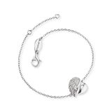 Engelsrufer Damesarmband met hartvormige vleugels, roséverguld, 925 sterling zilver, witte zirkonia