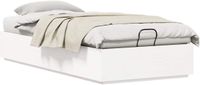 vidaXL Ottoman bedframe met opbergruimte, wit, 80 x 200 cm