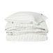 Lexington Parure de lit Stripe coton flanelle Blanc-vert-beige, 2 taies 50x60 cm/1 housse de couette 220x220 cm