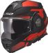 LS2 FF901 Advant X Nova Helm - Systeemhelm - Zwart/Rood - Maat M