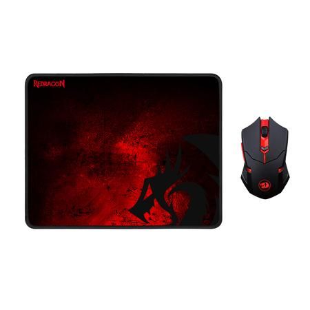 REDRAGON M601-WL-BA - Draadloze muis - Zwart, Rood