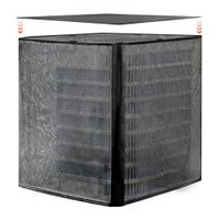 VEVOR Housse de climatiseur extérieur, 81,2 x 81,2 x 91,4 cm, Couverture de protection climatiseur, Tissu polyester et maille PVC, Haut amovible étanche, Taille universelle, Cache pour clim extérieur