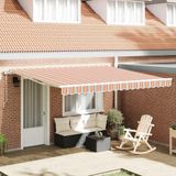 vidaXL Parasol extensible, multicolore, 400 x 300 cm, tissu et aluminium