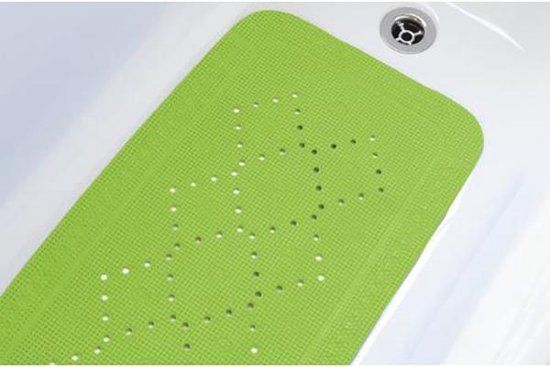Spirella Badmat Antislip voor Bad en Douche – Antislip Douchemat met Afvoergat en Ophanghaak – Badkamermat Antislip – Felgroen
