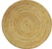 Vente-unique Rond tapijt - 100% gevlochten jute - D200 cm - Naturel - JAIPUR