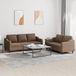 Maison Exclusive ensemble de canapé 2 pièces avec coussins, marron, tissu