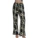 Pantalon large à cordon femme Bleu Resort Collection Blocks