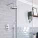 Hudson Reed Elizabeth - Kit de douche rétro thermostatique chromé et blanc