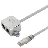 1aTTack.de Cat. 5e Patchkabeladapter Netwerkkabelsplitter Ethernet/Ethernet 0,1 m 1 stuk