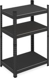Merkloos Relaxdays Stellingkast - 90 x 60 x 40 cm - 750 kg - 3 planken - Staal - Modulair - Zwart