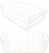 Solutions de rangement Lot de 8x pièces panier de rangement en acier 40 X 27 CM Blanc Métal