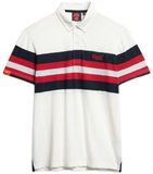 Superdry Lightweight Stripe Korte Mouw Poloshirt Wit S Man