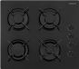 DAEWOO Cuisinière à gaz, 4 plaques de cuisson, 60 cm, 7500 W, BH6GKR40BNL, noir