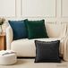 vidaXL Housse de coussin 2 pcs bois noir 50 x 50 cm velours