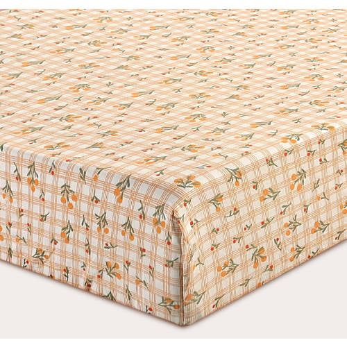NOUS Kids katoenen baby hoeslaken wieg 80 x 40 cm - oranje