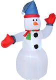 Inflatable snowman - 180 cm - With lighting - Polyester - White light