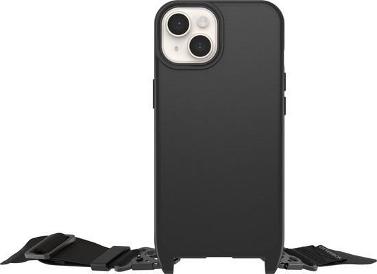OtterBox React Lanyard hoesje met MagSafe voor iPhone 14 Plus, Zwart