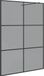 Douchewand Zwart 140 x 195 cm gehard glas