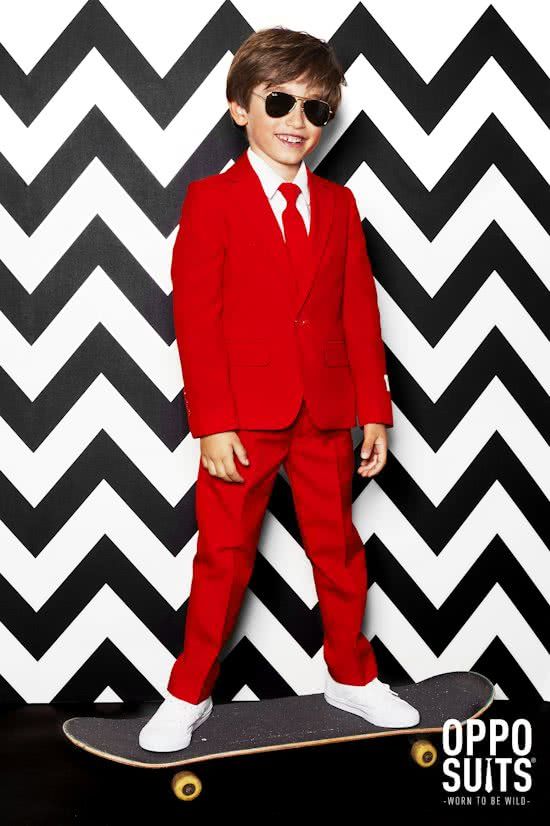 OppoSuits BOYS Red Devil - Kostuum - Maat 110/116