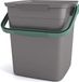 Curver Kis Smart Bio compostemmer 9L met deksel en handvat, grijs/groen, 25,5 x 23 x 25 cm