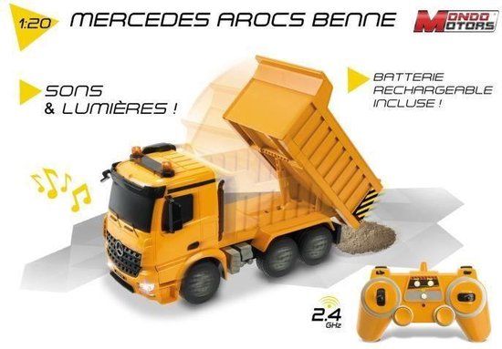 Mercedes Radiogestuurde Vrachtwagen - Schaal 1:20 - Multi Colour - Vanaf 3 jaar