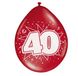 Merkloos / Sans marque Folat Bv Feest ballonnen 40 jaar - 40x st - rood - 40e jubileum thema