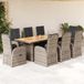 Maison Exclusive - Salon de jardin 9 pièces avec coussins, rotin synthétique gris