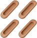 Dailygoods - Poignée intégrée en bois à 4 pièces pour porte coulissante - Marron
