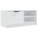 VidaXL TV-meubel 80x35x36,5 cm bewerkt hout hoogglans wit