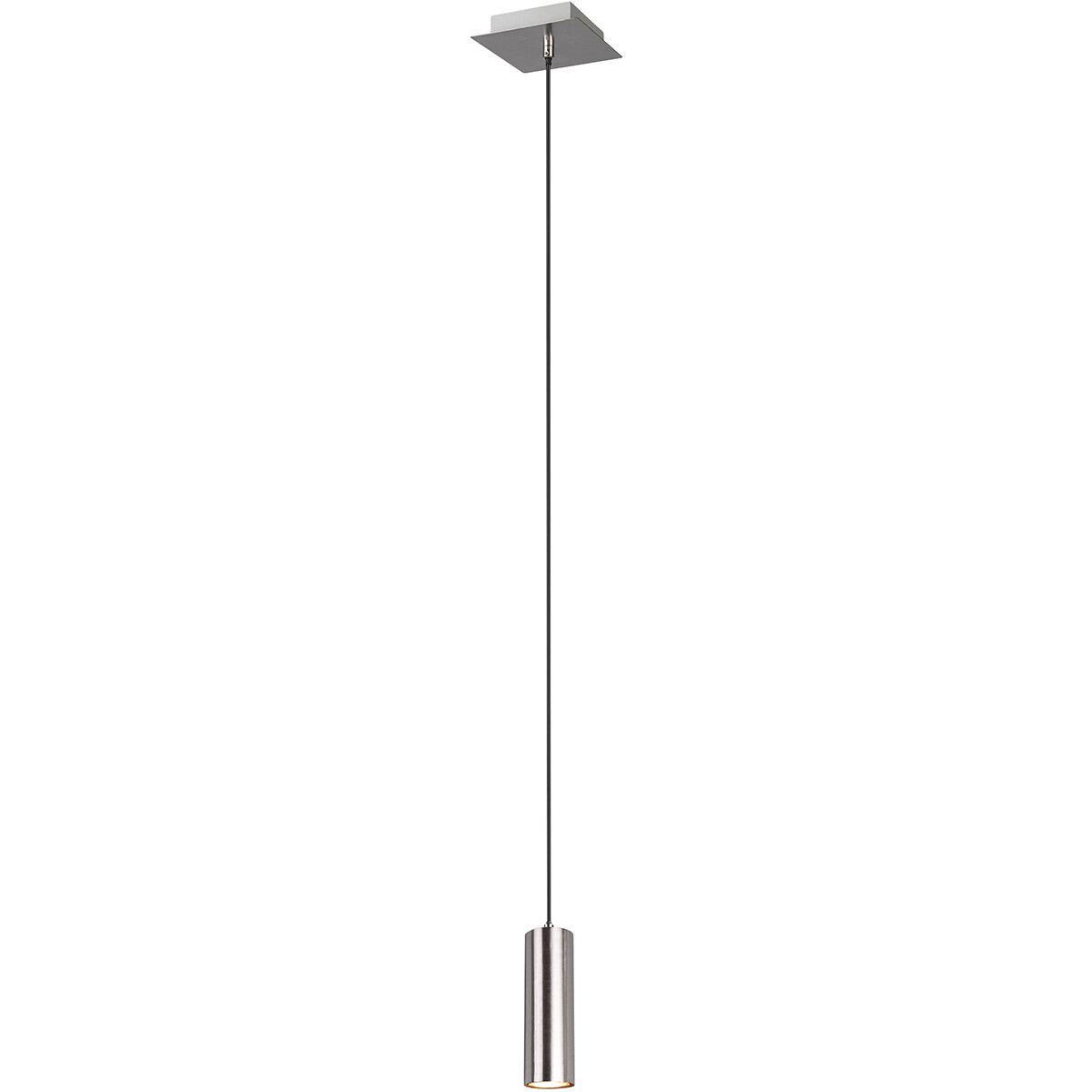 BES LED LED Hanglamp - Trion Mary - GU10 Fitting - 1-lichts - Vierkant - Mat Nikkel - Aluminium