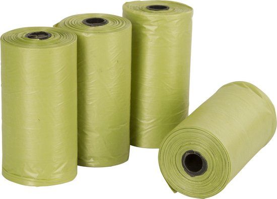 Kerbl Hondenpoepzakjes groen 4x20 Stuks biologisch afbreekbaar