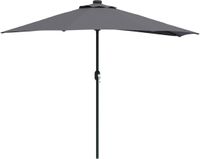 vidaXL Tuinparasol 294 x 150 x 224 cm Polyester en Staal Antraciet