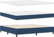 vidaXL LED Box Spring Bed with Headboard Blue 200 x 200 cm Fabric