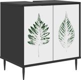 vidaXL Badkamerkast HANAU Zwart eiken 60 x 40 x 61 cm Bewerkt hout