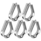 cyclingcolors 5 x vingerhoed voor staalkabels van verzinkt staal, voor draadkabels, vingerhoeden, oogjes, 10 mm