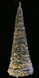 RTM Lighting Pop-up kunst kerstboom met sneeuw en 400 LEDs - 240 cm