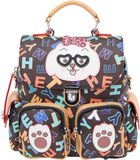 myMo Pop Rugzak 'Pop Eyetheme' blauw / bruin / zwart / wit