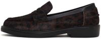 DERIMOD Loafers Met Lage Hak Echt Leren Luipaard Dierenprint Vrouwen Maat 41