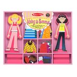 Melissa & Doug Abby and Emma Deluxe Magnetische Houten Dress-Up Dolls Play Set (55 stuks)