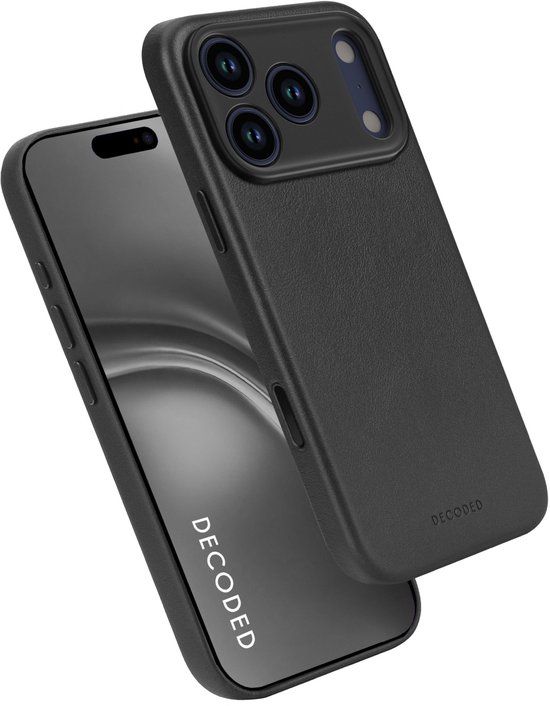 DECODED Leren Hoesje voor iPhone 17 Pro Max - Zwart