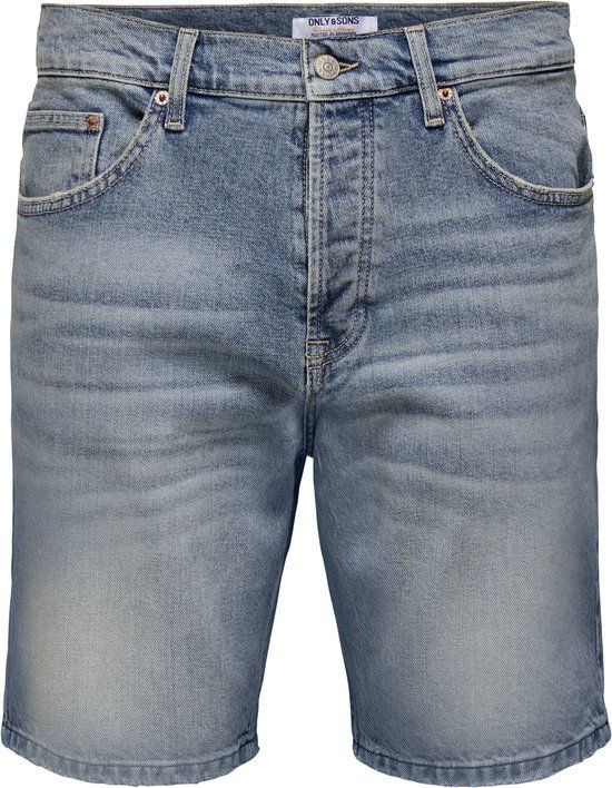 ONLY & SONS ONSEDGE straight short light blue denim