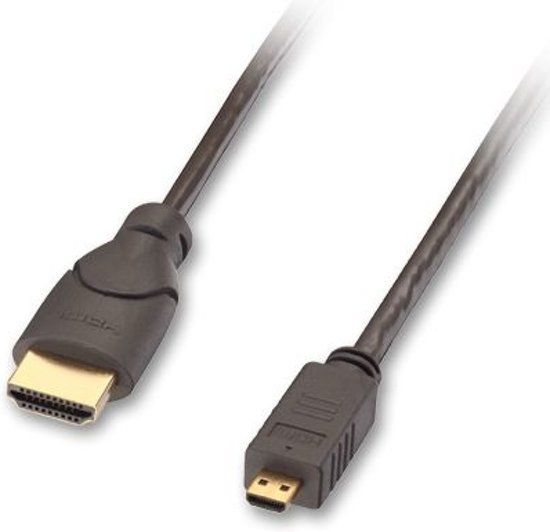 LINDY 2m HDMI/micro HDMI Zwart Goud HDMI kabel