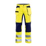 Blåkläder Werkbroek met stretch High Vis 1552-1811 - High Vis Geel/Marineblauw - D108