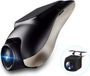 Junsun 720P dashcam met ADAS-functionaliteit, mini auto-DVR, 120° gezichtsveld, automatische videorecorder, discreet model. Geschikt voor Android en ondersteunt achteruitrijcamera